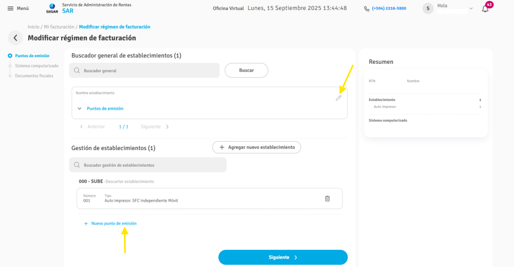 Oficina Virtual SAR - Agregar punto de emisión - Artículo de Sube Latam