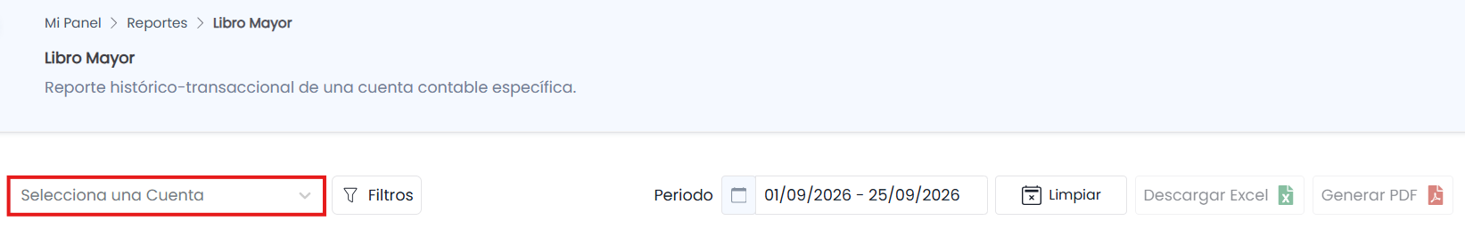 Opciones Disponibles