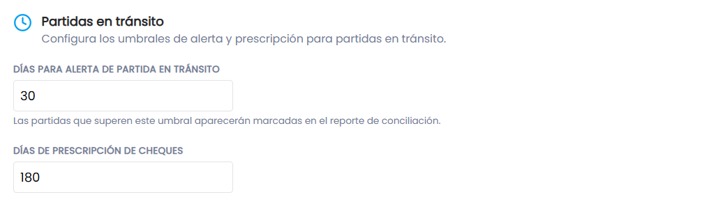 Partidas en Tránsito