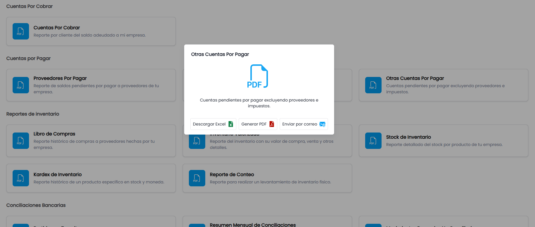 Acceso a Otras Cuentas Por Pagar