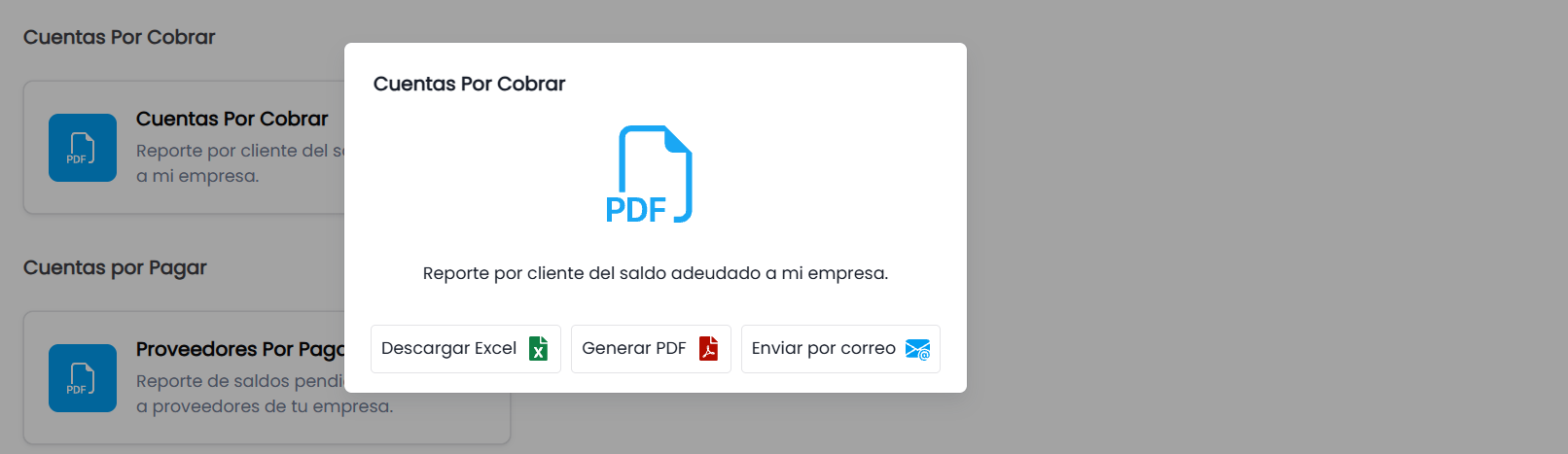 Acceso a las Cuentas Por Cobrar