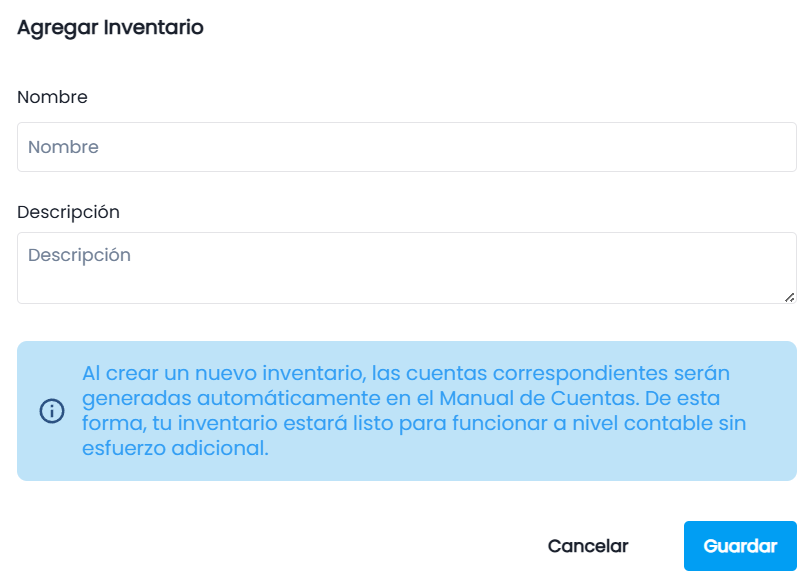 Agregar Inventario