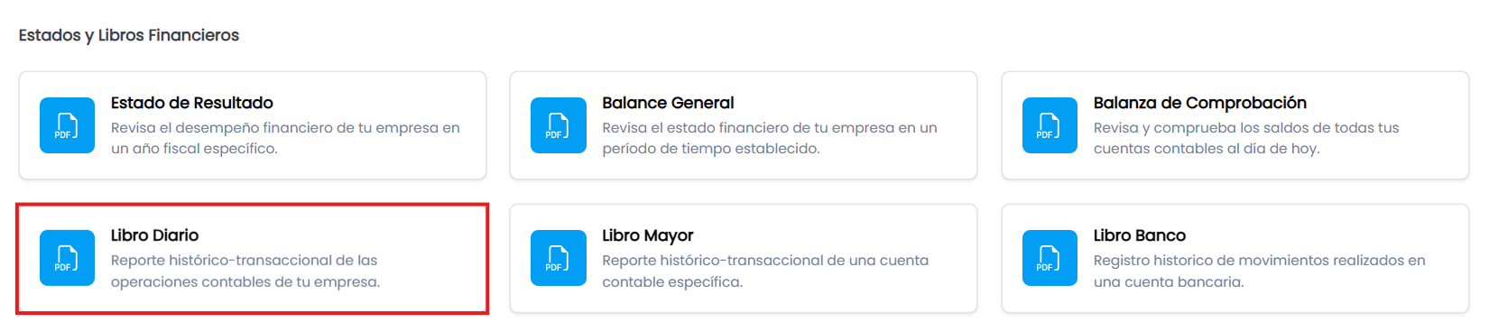 Acceso al Libro Diario