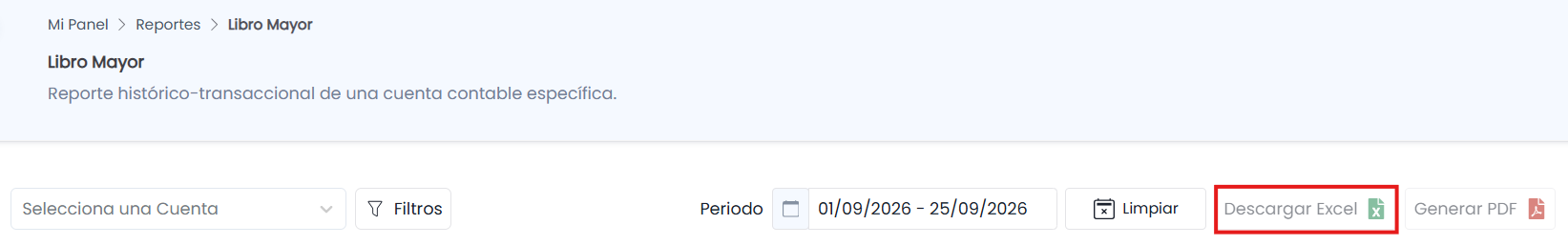 Opciones Disponibles