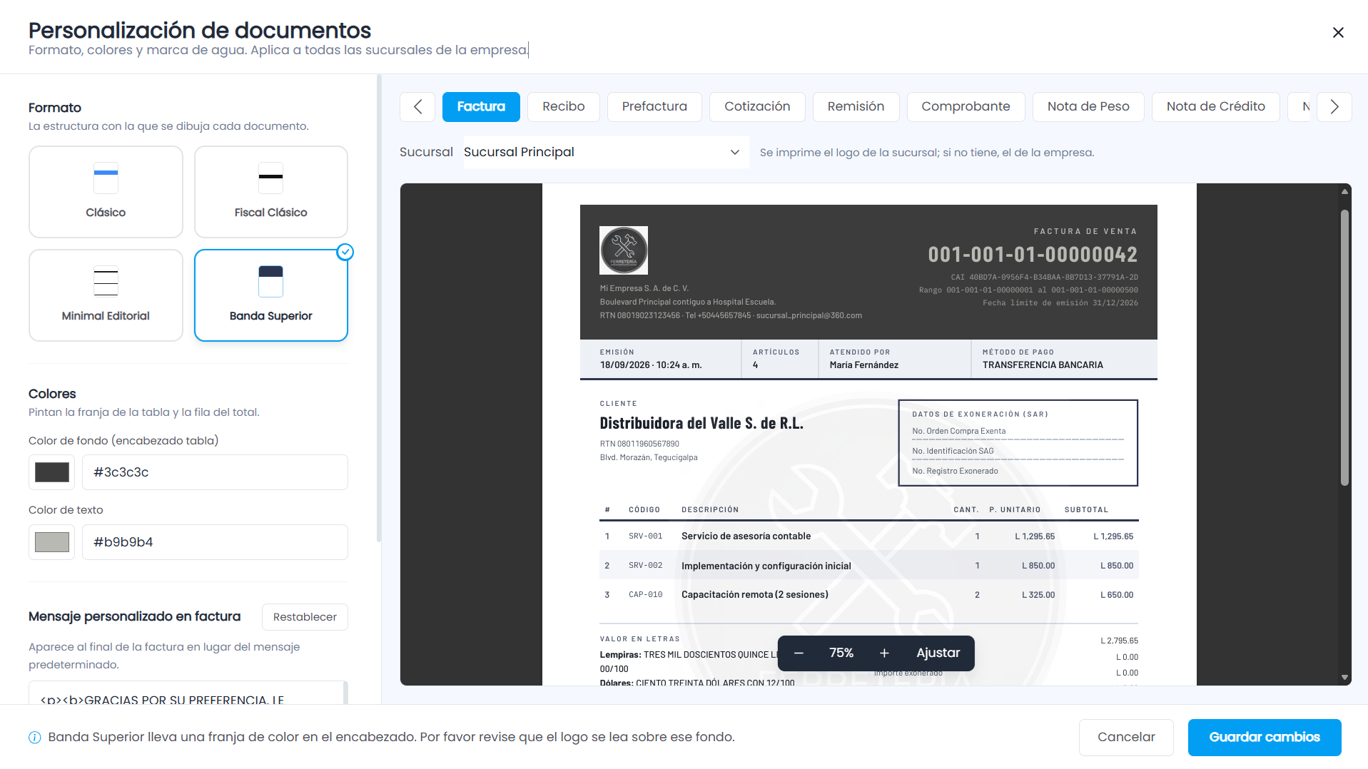 Tus documentos con tu propio estilo en formato carta