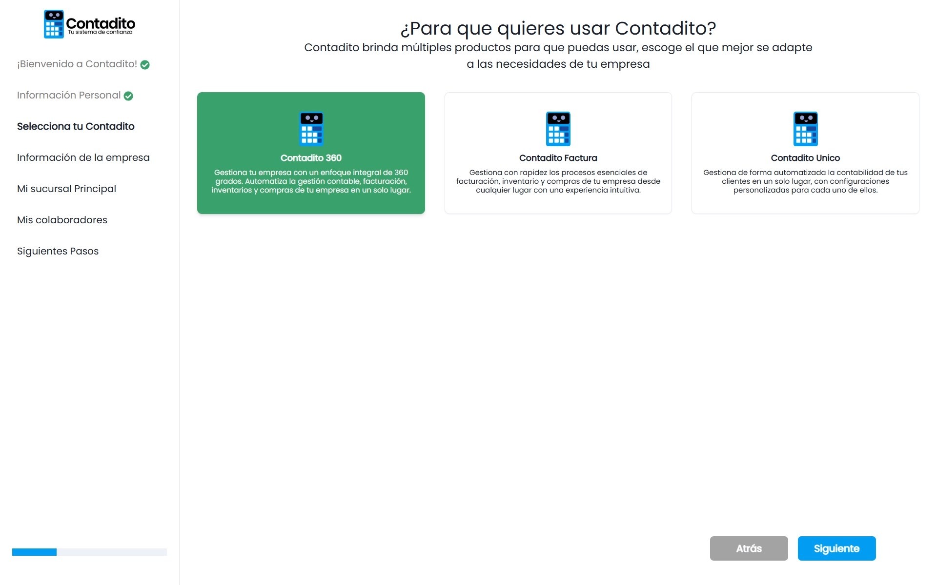 8. Selecciona tu Contadito