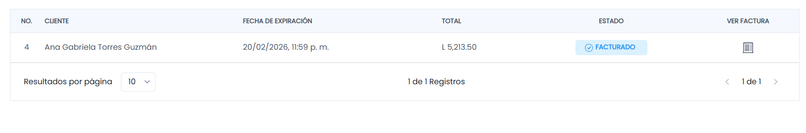 Filtro y Estados de una Cotización