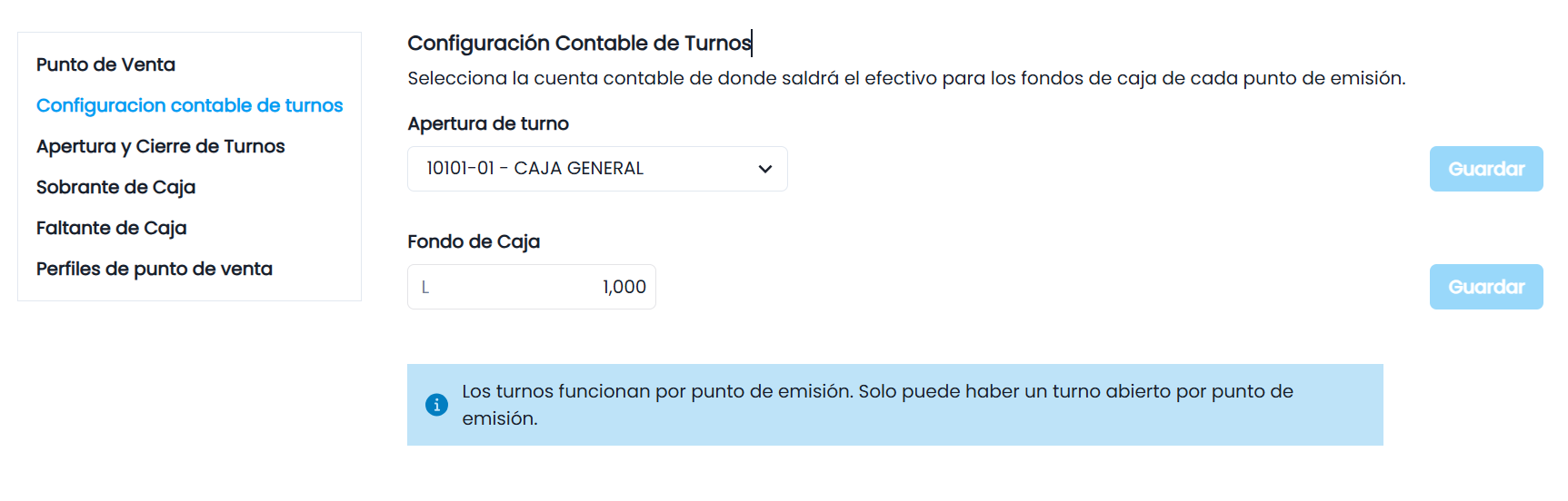 Pasos para Configurar la Contabilidad de Turnos