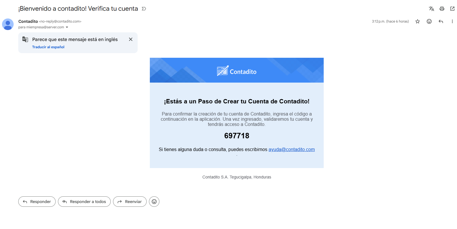 4. Verificación de cuenta