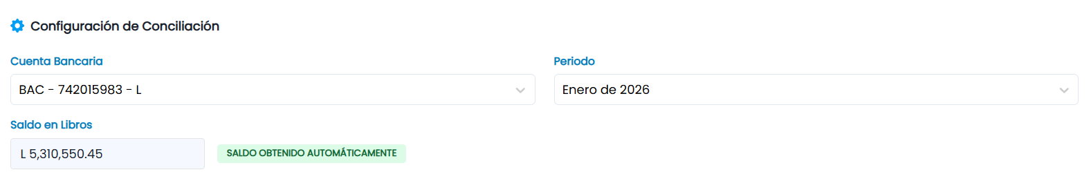 1. Configuración de Conciliación