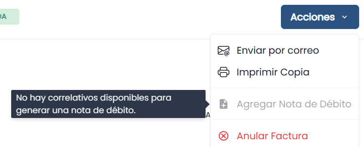 Como agregar una Nota de Débito
