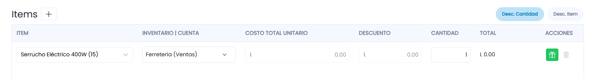 Costo Cero y Regalías