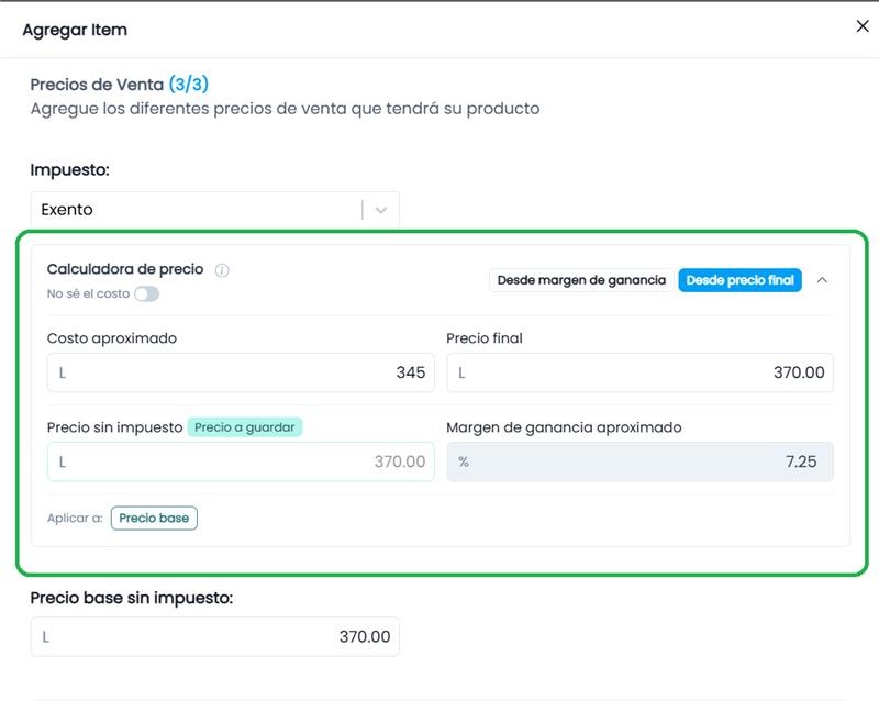 2. "Ya sé en cuánto lo voy a vender" (Desde precio final)