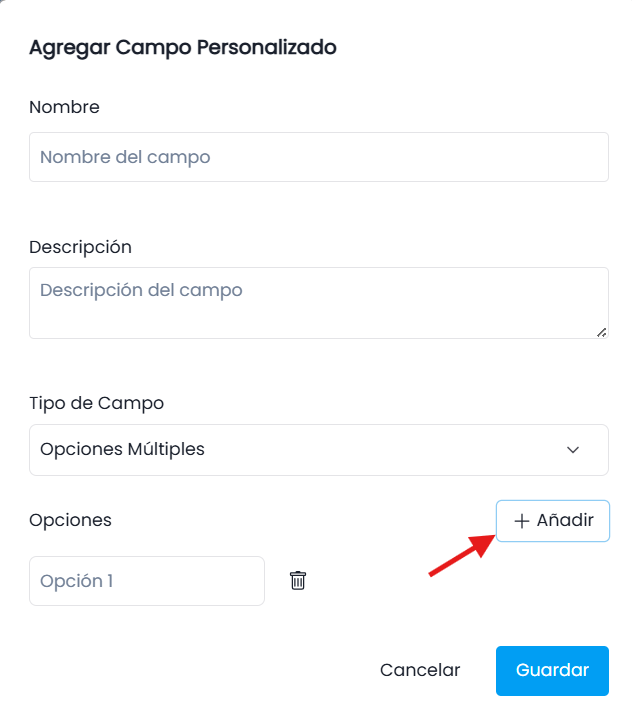 Configuración de Opciones Múltiples
