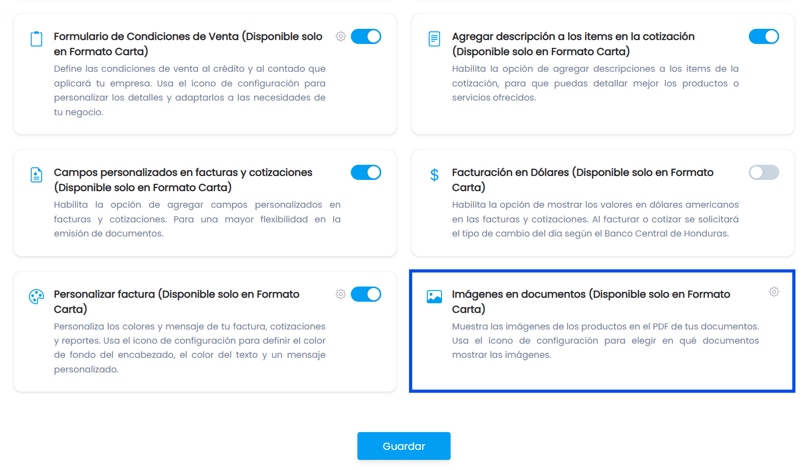 Imágenes de Productos en Documentos PDF