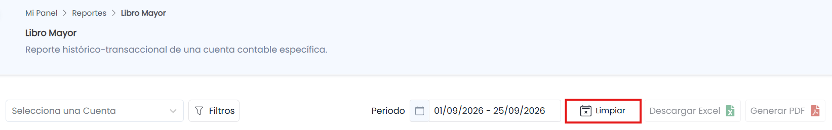 Opciones Disponibles