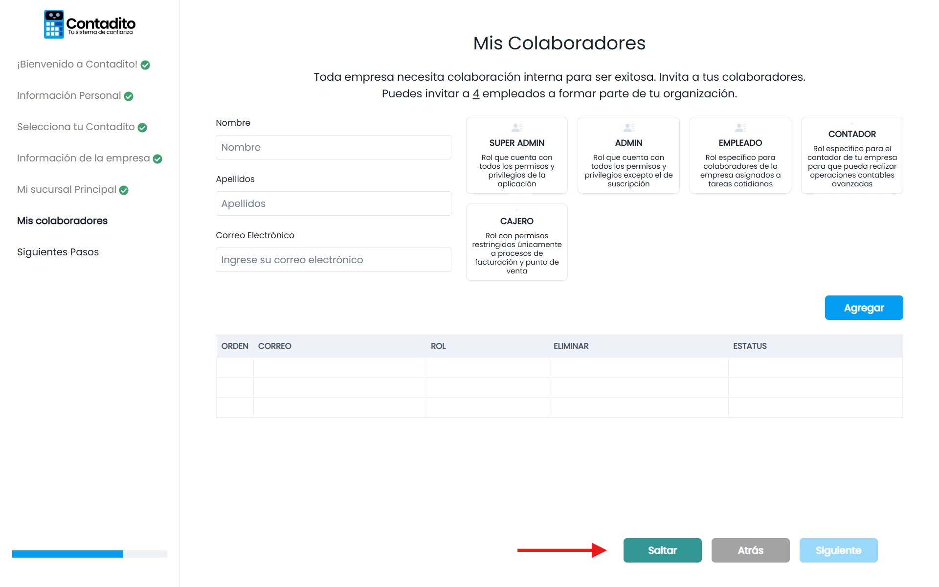 11. Invitar a colaboradores