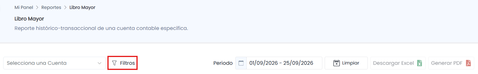 Opciones Disponibles