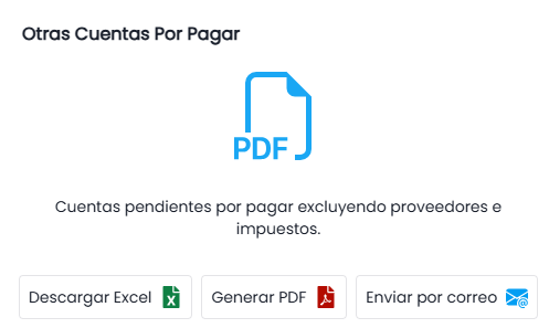 Opciones Disponibles