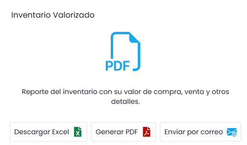 Opciones Disponibles