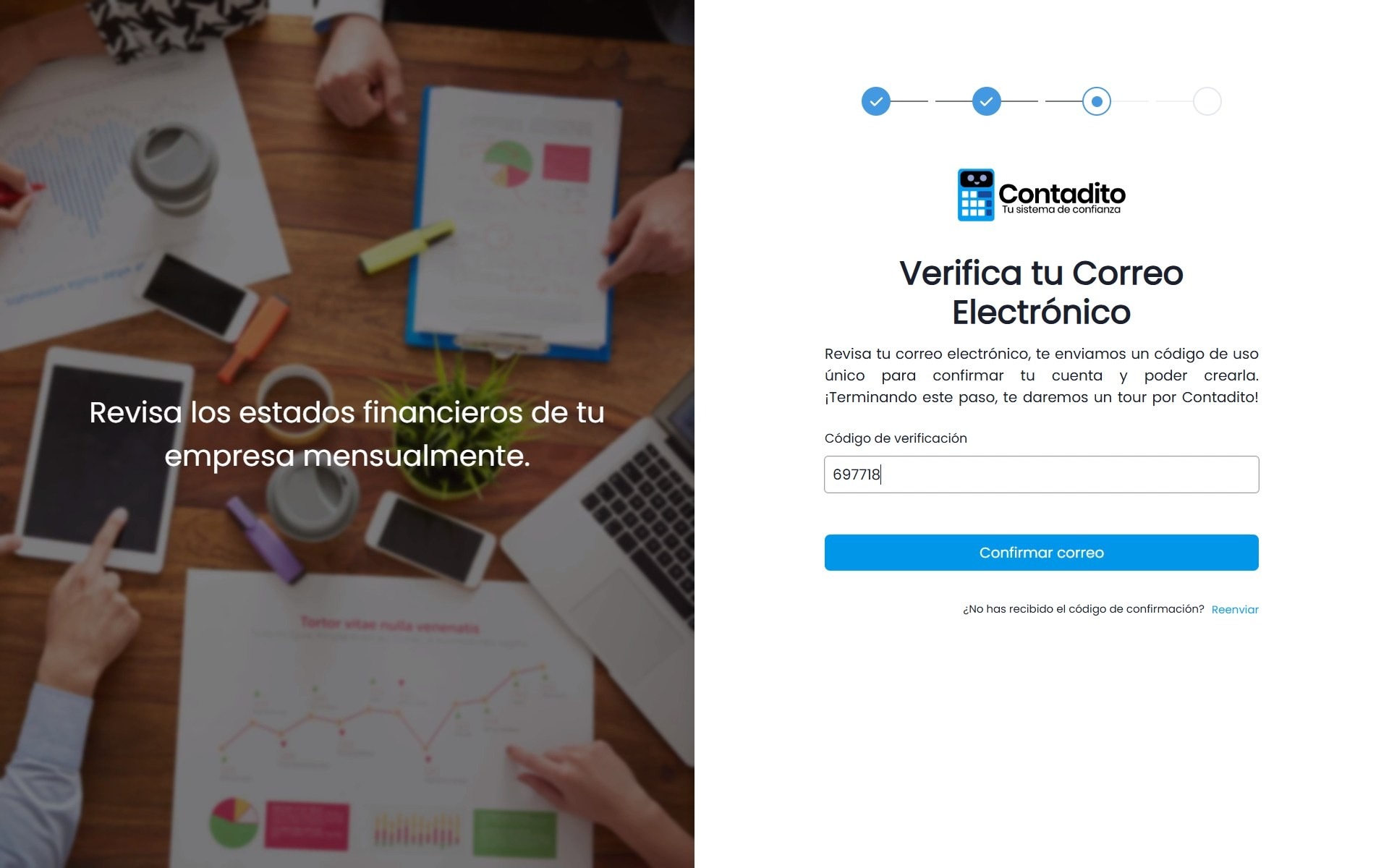4. Verificación de cuenta