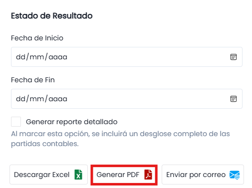 Opciones Disponibles