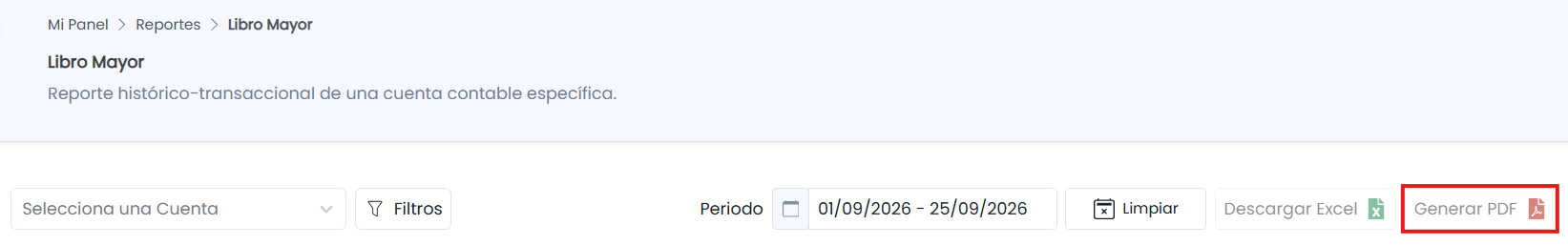 Opciones Disponibles