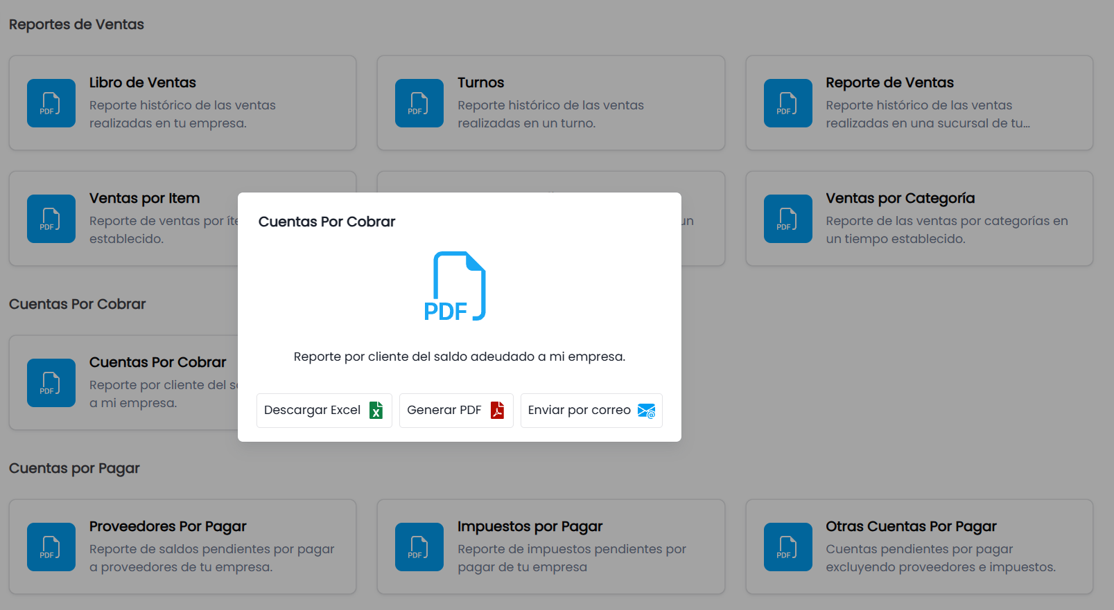Acceso a las Cuentas Por Cobrar