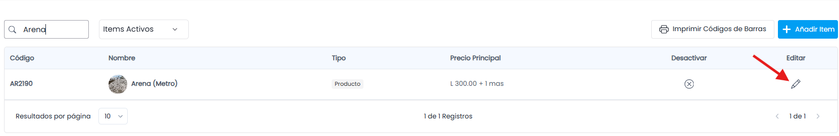 ¿Cómo editar un Ítem?