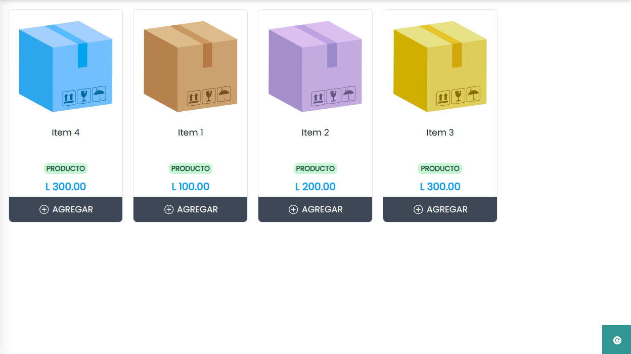Lista de Ítems ( Productos y Servicios )
