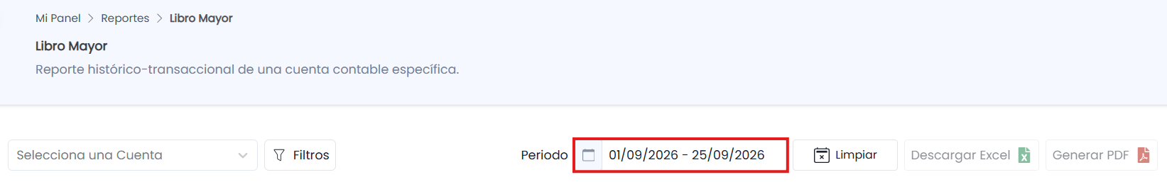 Opciones Disponibles