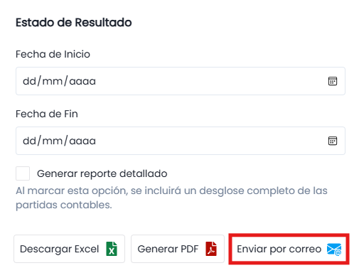Opciones Disponibles