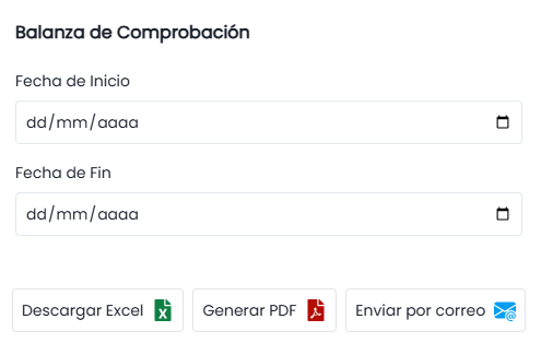 Configuración del reporte