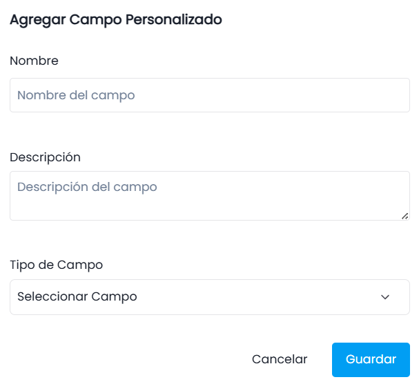 Agregar Campo Personalizado