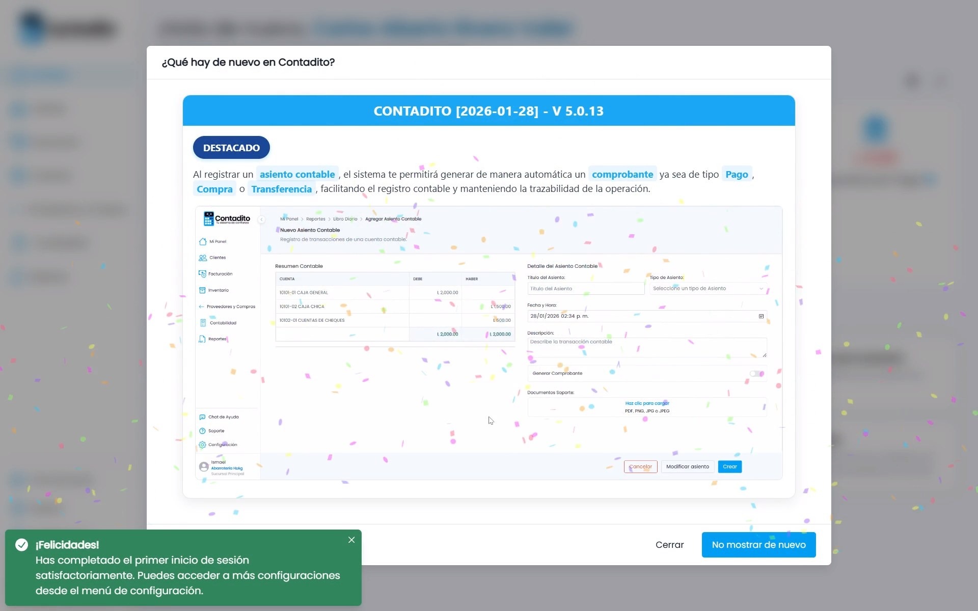 12. Finalización de la configuración