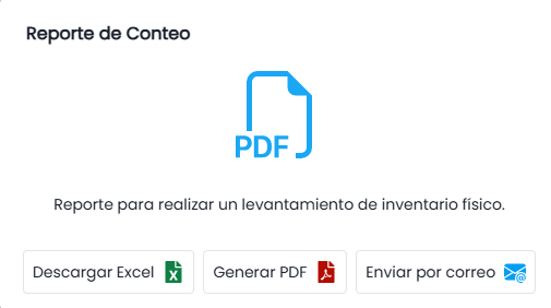 Opciones Disponibles